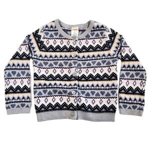 K1185 * Gymboree Girls Button Down Cardigan Blue Grey Pink Size 2T